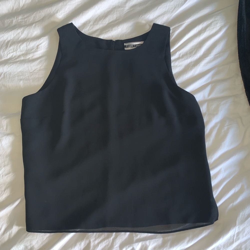 Fancy tank top (blouse style) with back zipper